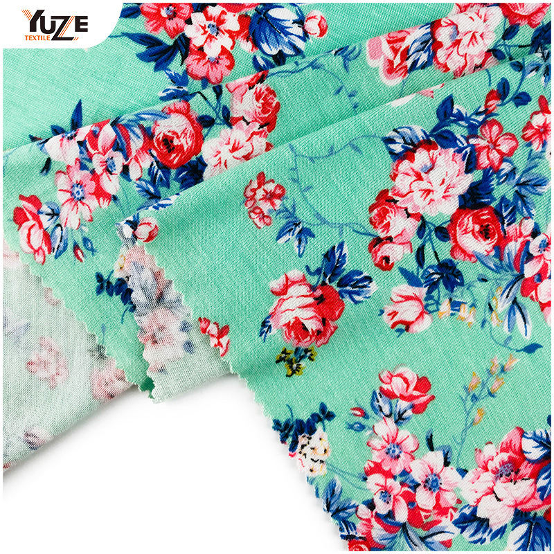 YZGTP-ES1018-2 Rayon Jersey Spandex Stampa