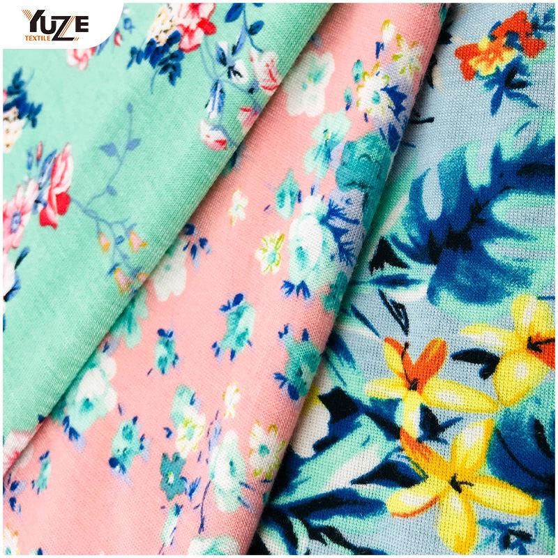 YZGTP-ES1018-2 Rayon Jersey Spandex Stampa