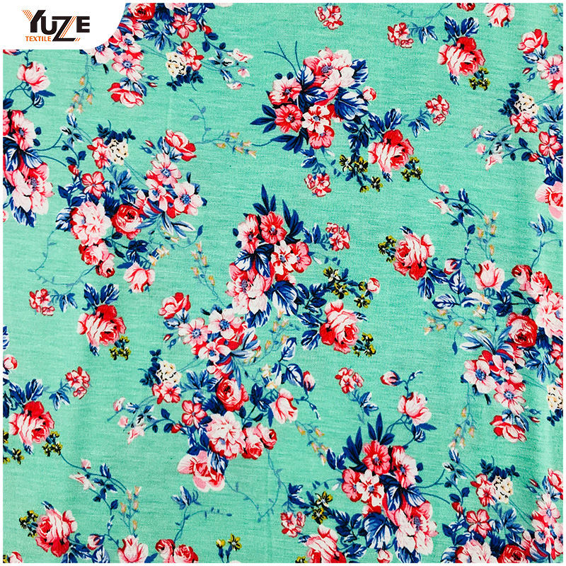 YZGTP-ES1018-2 Rayon Jersey Spandex Stampa