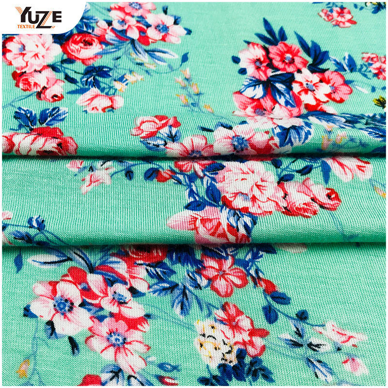 YZGTP-ES1018-2 Rayon Jersey Spandex Stampa