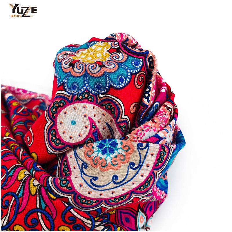 Yzmy-170715 Rayon OE Spandex Stampa