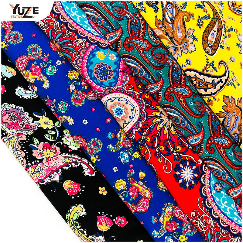 Yzmy-170715 Rayon OE Spandex Stampa