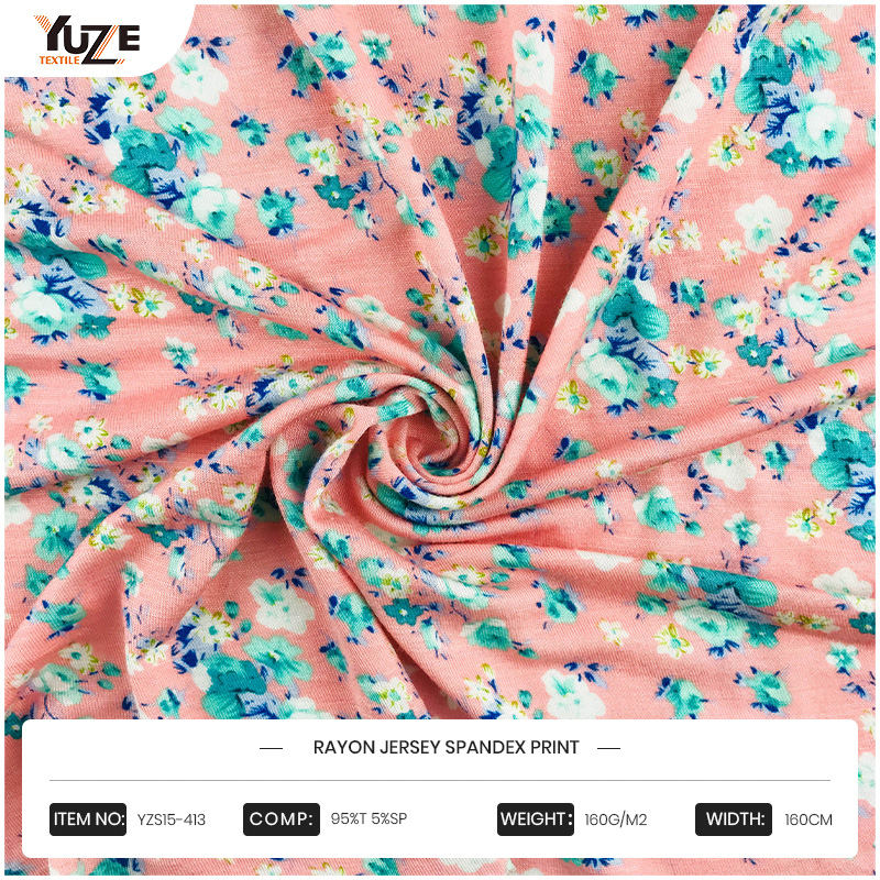 YZS15-413 Rayon Jersey Spandex Stampa