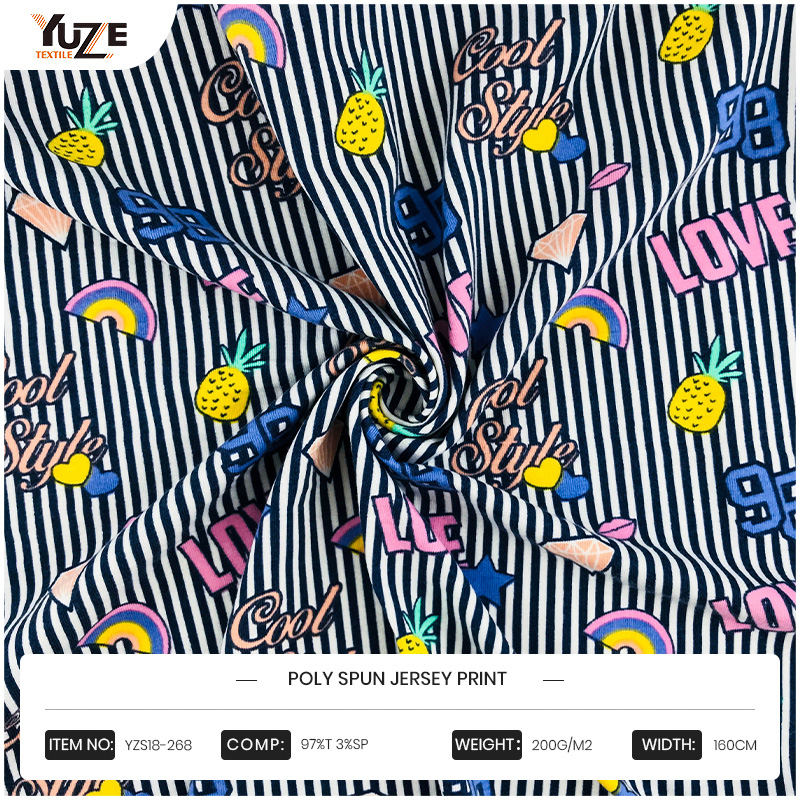 YZS18-268 Poly Spun Jersey Stampa