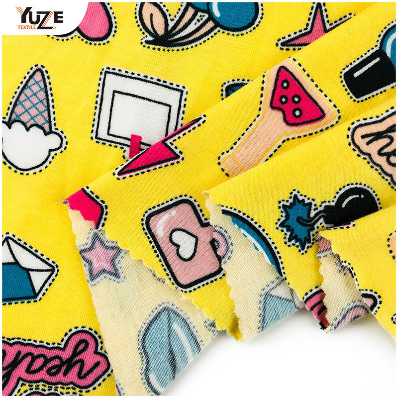 YZS18-278 Poly Spun Jersey Spandex Stampa