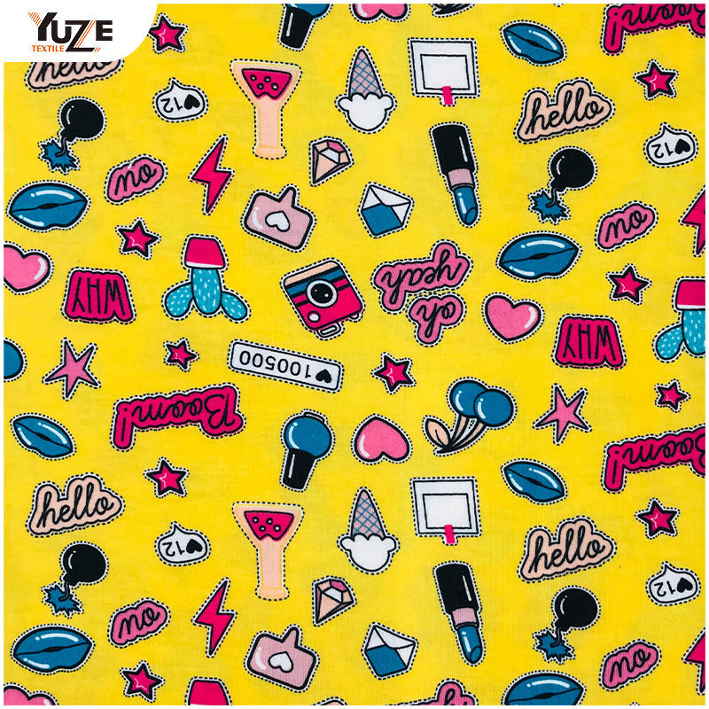 YZS18-278 Poly Spun Jersey Spandex Stampa