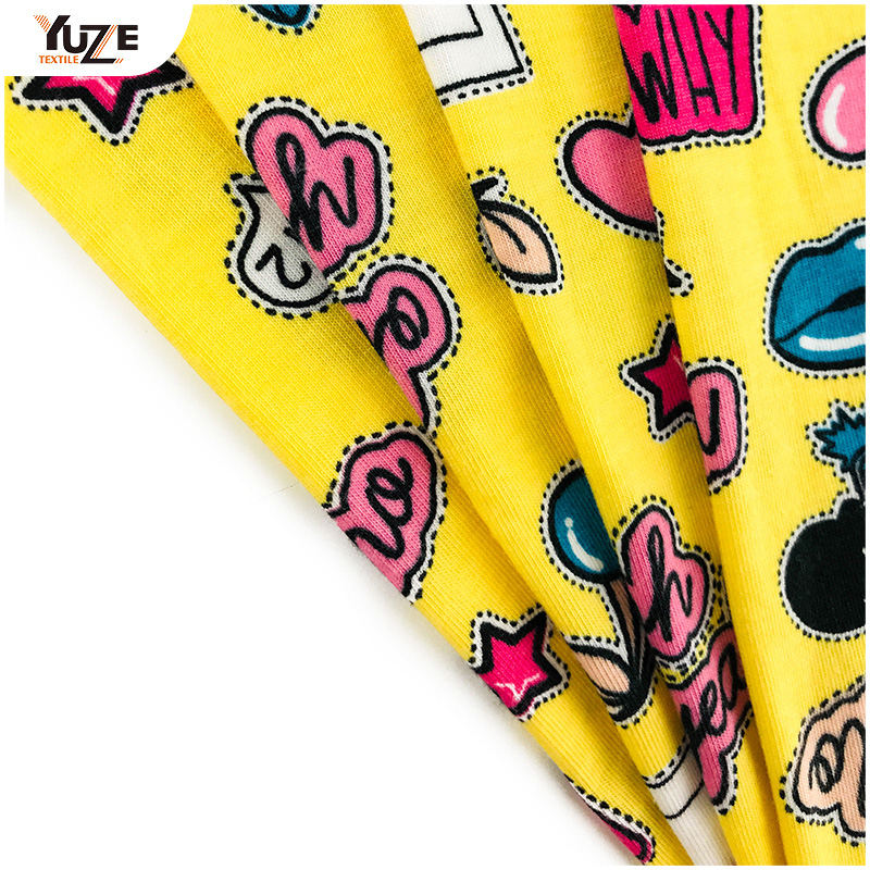 YZS18-278 Poly Spun Jersey Spandex Stampa