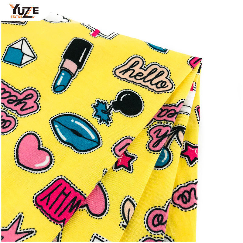 YZS18-278 Poly Spun Jersey Spandex Stampa