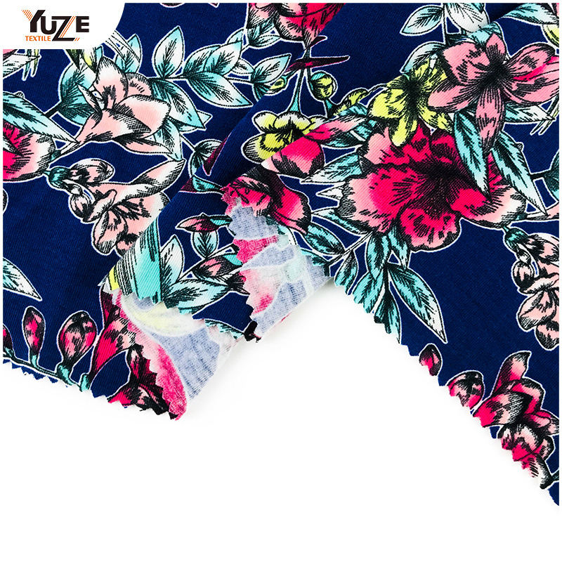 YZS18-417 Poly Spun Jersey Spandex Stampa