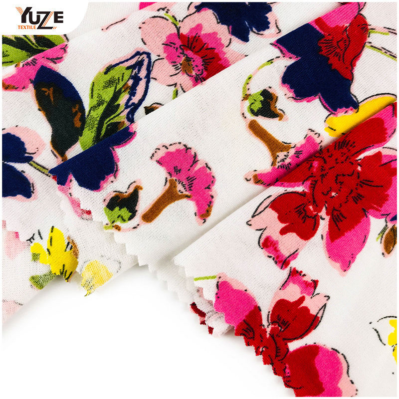 YZS18-455 Poly Spun Jersey Spandex Stampa