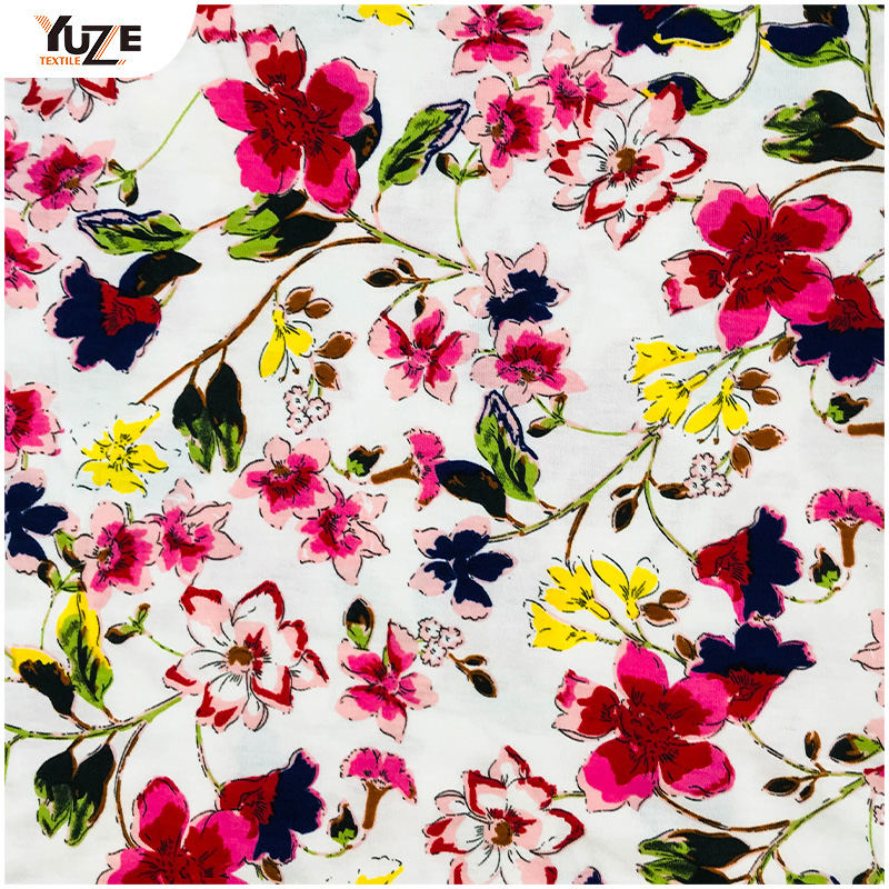 YZS18-455 Poly Spun Jersey Spandex Stampa