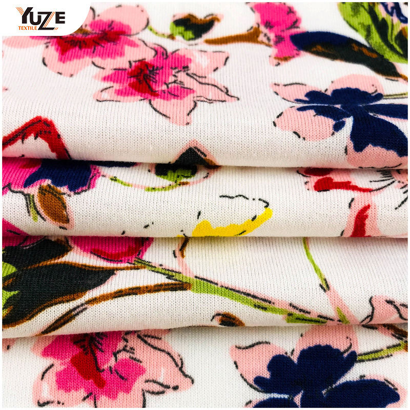 YZS18-455 Poly Spun Jersey Spandex Stampa