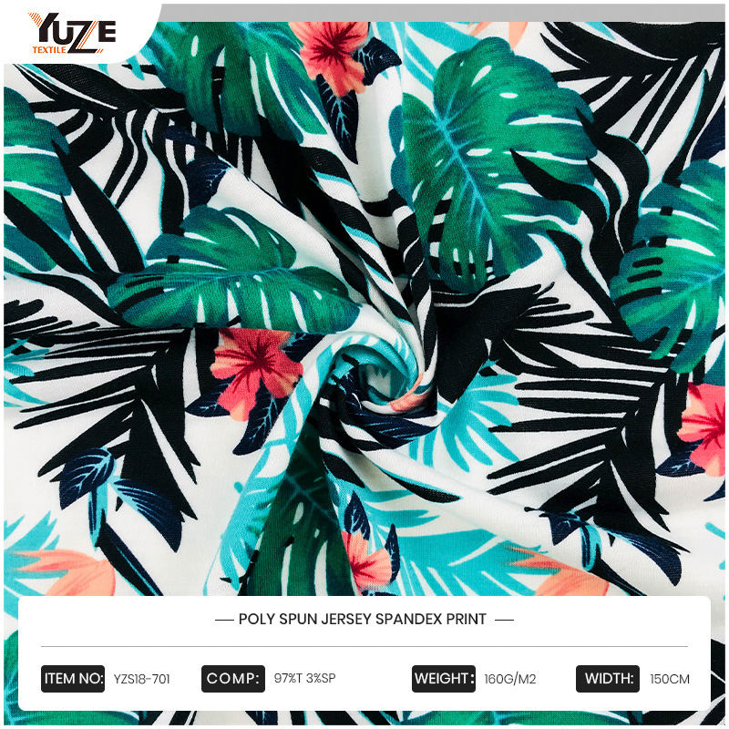 YZS18-701 Poly Spense Jersey Spandex Stampa