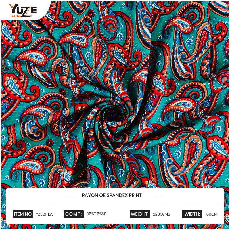YZS21-125 Rayon OE Spandex Stampa