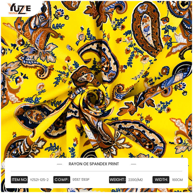 YZS21-125-2 Rayon OE Spandex Stampa