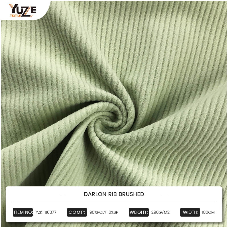 YZK-110377 Rib di darlon spazzolato