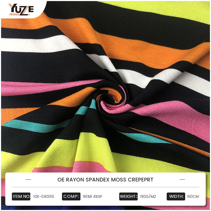 YZK-040015 o Rayon Spandex Moss Crepe Part
