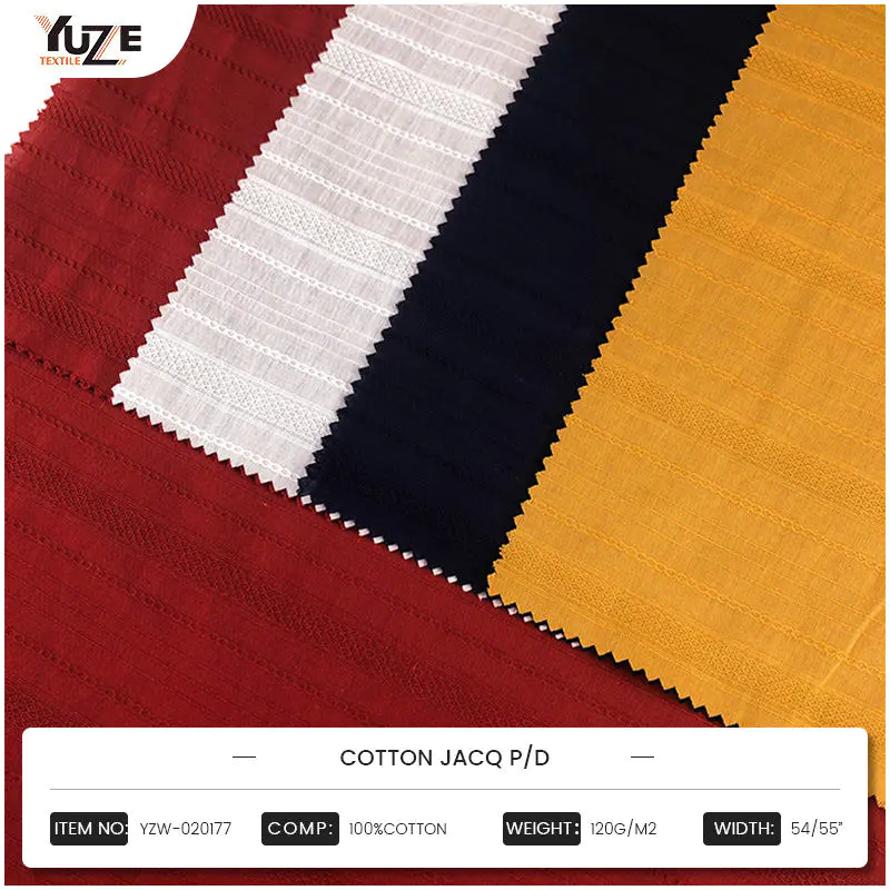 YZW-020177 Cotton Jacq PD Jacquard Technology: la perfetta fusione di tessitura e arte