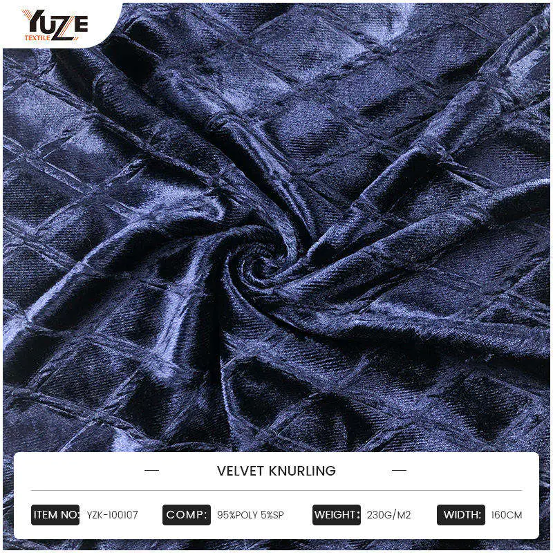 YZK-100107 Velvet Knurling: creazione di tessuti artistici per la moda e il design della casa